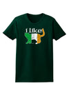 I Like Irish Cat Silhouette Womens Dark T-Shirt by TooLoud-Womens T-Shirt-TooLoud-Forest-Green-Small-Davson Sales