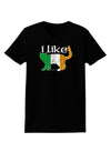 I Like Irish Cat Silhouette Womens Dark T-Shirt by TooLoud-Womens T-Shirt-TooLoud-Black-X-Small-Davson Sales