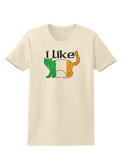 I Like Irish Cat Silhouette Womens T-Shirt by TooLoud-Womens T-Shirt-TooLoud-Natural-X-Small-Davson Sales