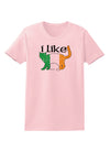 I Like Irish Cat Silhouette Womens T-Shirt by TooLoud-Womens T-Shirt-TooLoud-PalePink-X-Small-Davson Sales