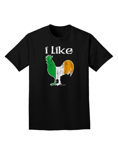 I Like Irish Rooster Silhouette Adult Dark T-Shirt by TooLoud-Mens T-Shirt-TooLoud-Black-Small-Davson Sales