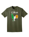 I Like Irish Rooster Silhouette Adult Dark T-Shirt by TooLoud-Mens T-Shirt-TooLoud-Military-Green-Small-Davson Sales