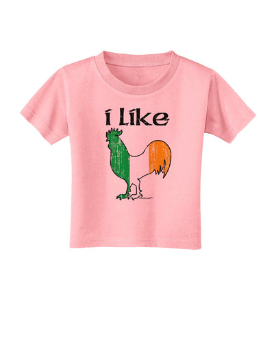 I Like Irish Rooster Silhouette Toddler T-Shirt by TooLoud-Toddler T-Shirt-TooLoud-Candy-Pink-2T-Davson Sales