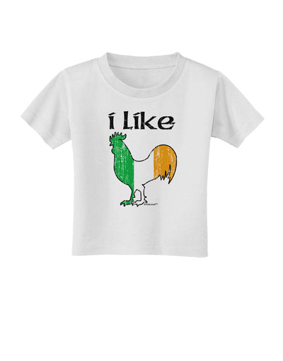 I Like Irish Rooster Silhouette Toddler T-Shirt by TooLoud-Toddler T-Shirt-TooLoud-White-2T-Davson Sales