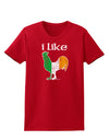 I Like Irish Rooster Silhouette Womens Dark T-Shirt by TooLoud-Womens T-Shirt-TooLoud-Red-X-Small-Davson Sales