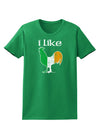 I Like Irish Rooster Silhouette Womens Dark T-Shirt by TooLoud-Womens T-Shirt-TooLoud-Kelly-Green-X-Small-Davson Sales