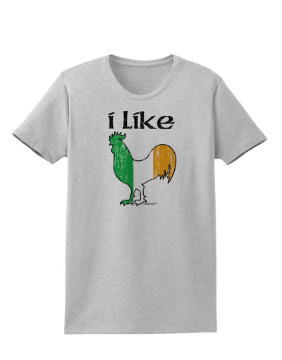 I Like Irish Rooster Silhouette Womens T-Shirt by TooLoud-Womens T-Shirt-TooLoud-AshGray-X-Small-Davson Sales