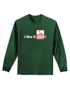 I Like It RAW Adult Long Sleeve Dark T-Shirt-TooLoud-Dark-Green-Small-Davson Sales