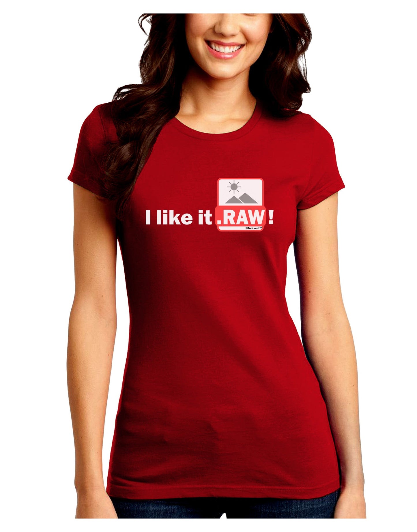 I Like It RAW Juniors Petite Crew Dark T-Shirt-T-Shirts Juniors Tops-TooLoud-Red-Juniors Fitted Small-Davson Sales