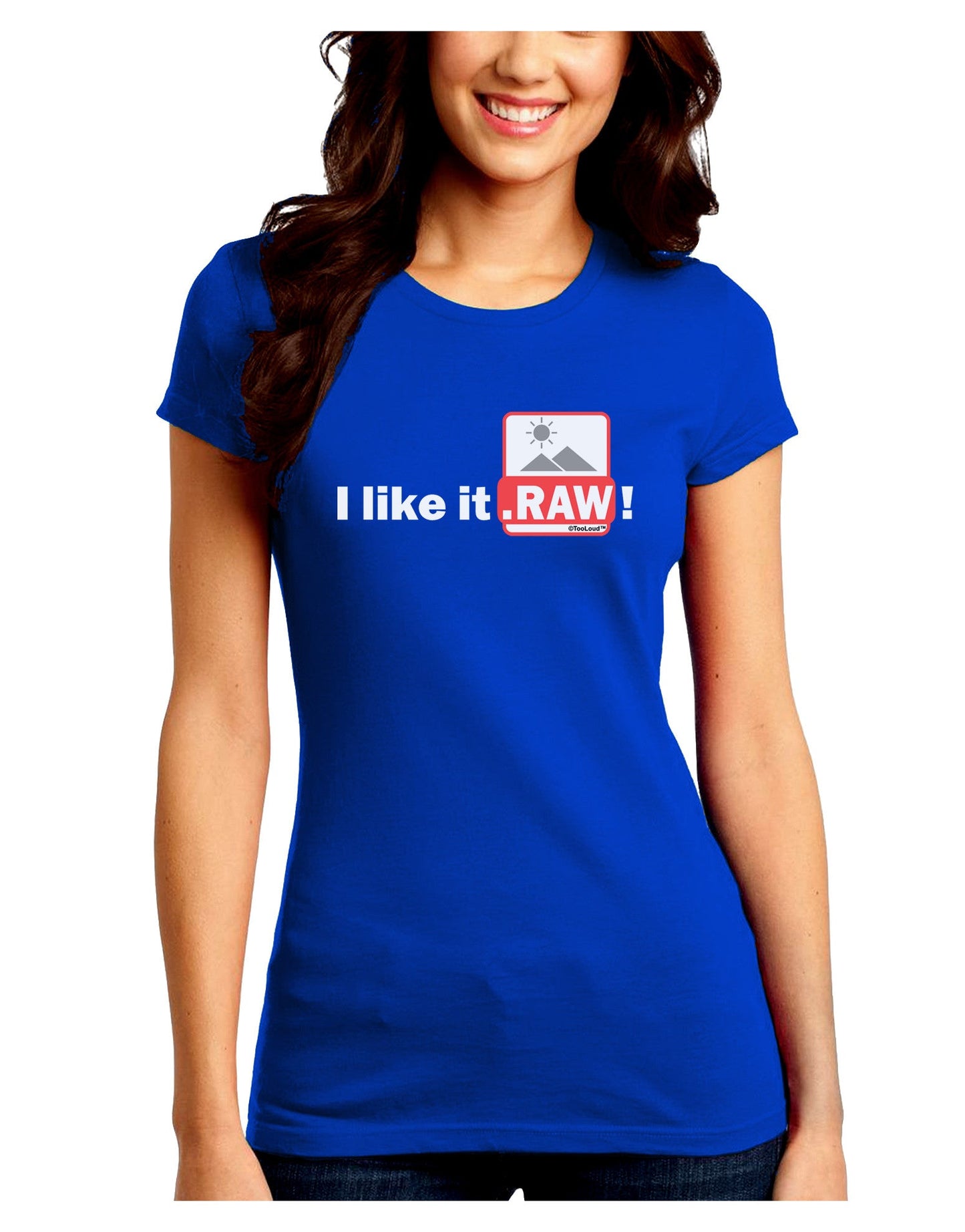 I Like It RAW Juniors Petite Crew Dark T-Shirt-T-Shirts Juniors Tops-TooLoud-Royal-Blue-Juniors Fitted Small-Davson Sales