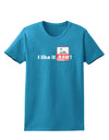 I Like It RAW Womens Dark T-Shirt-TooLoud-Turquoise-X-Small-Davson Sales