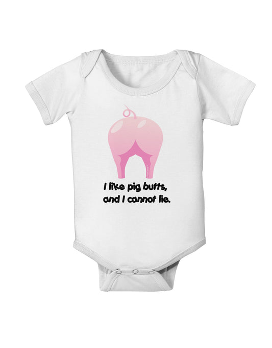 I Like Pig Butts - Funny Design Baby Romper Bodysuit by TooLoud-Baby Romper-TooLoud-White-06-Months-Davson Sales