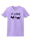 I Like Rooster & Cat Silhouette Womens T-Shirt by TooLoud-Womens T-Shirt-TooLoud-Lavender-X-Small-Davson Sales