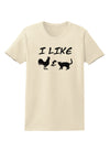 I Like Rooster & Cat Silhouette Womens T-Shirt by TooLoud-Womens T-Shirt-TooLoud-Natural-X-Small-Davson Sales