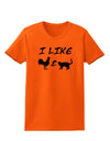 I Like Rooster & Cat Silhouette Womens T-Shirt by TooLoud-Womens T-Shirt-TooLoud-Orange-X-Small-Davson Sales