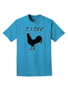 I Like Rooster Silhouette - Funny Adult Dark T-Shirt by TooLoud-Mens T-Shirt-TooLoud-Turquoise-Small-Davson Sales