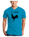 I Like Rooster Silhouette - Funny Adult V-Neck T-shirt by TooLoud-Mens V-Neck T-Shirt-TooLoud-Turquoise-Small-Davson Sales