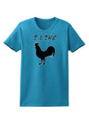 I Like Rooster Silhouette - Funny Womens Dark T-Shirt by TooLoud-Womens T-Shirt-TooLoud-Turquoise-X-Small-Davson Sales