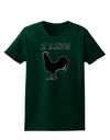 I Like Rooster Silhouette - Funny Womens Dark T-Shirt by TooLoud-Womens T-Shirt-TooLoud-Forest-Green-Small-Davson Sales