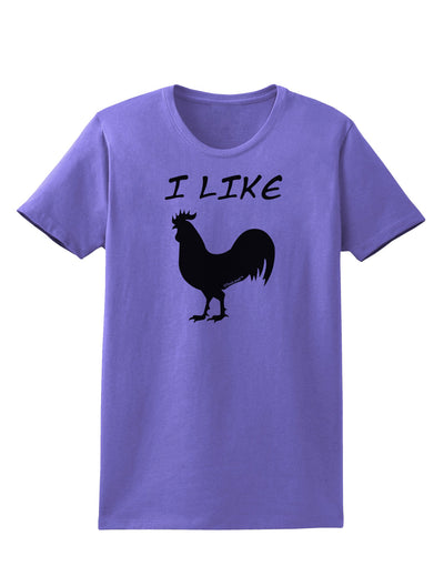 I Like Rooster Silhouette - Funny Womens T-Shirt by TooLoud-Womens T-Shirt-TooLoud-Violet-X-Small-Davson Sales