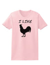 I Like Rooster Silhouette - Funny Womens T-Shirt by TooLoud-Womens T-Shirt-TooLoud-PalePink-X-Small-Davson Sales