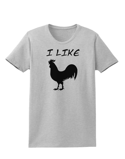I Like Rooster Silhouette - Funny Womens T-Shirt by TooLoud-Womens T-Shirt-TooLoud-AshGray-X-Small-Davson Sales