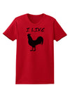 I Like Rooster Silhouette - Funny Womens T-Shirt by TooLoud-Womens T-Shirt-TooLoud-Red-X-Small-Davson Sales