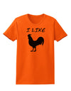 I Like Rooster Silhouette - Funny Womens T-Shirt by TooLoud-Womens T-Shirt-TooLoud-Orange-X-Small-Davson Sales