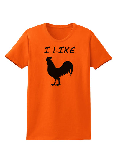 I Like Rooster Silhouette - Funny Womens T-Shirt by TooLoud-Womens T-Shirt-TooLoud-Orange-X-Small-Davson Sales