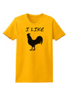I Like Rooster Silhouette - Funny Womens T-Shirt by TooLoud-Womens T-Shirt-TooLoud-Gold-X-Small-Davson Sales