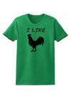 I Like Rooster Silhouette - Funny Womens T-Shirt by TooLoud-Womens T-Shirt-TooLoud-Kelly-Green-X-Small-Davson Sales