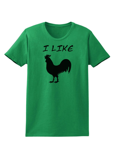 I Like Rooster Silhouette - Funny Womens T-Shirt by TooLoud-Womens T-Shirt-TooLoud-Kelly-Green-X-Small-Davson Sales