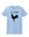 I Like Rooster Silhouette - Funny Womens T-Shirt by TooLoud-Womens T-Shirt-TooLoud-Light-Blue-X-Small-Davson Sales