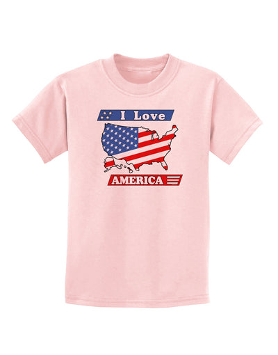 I Love America Childrens T-Shirt-Childrens T-Shirt-TooLoud-PalePink-X-Small-Davson Sales