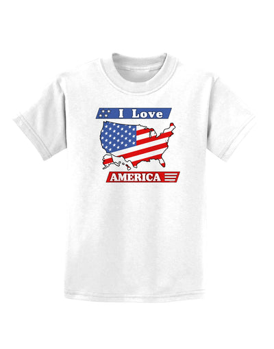 I Love America Childrens T-Shirt-Childrens T-Shirt-TooLoud-White-X-Small-Davson Sales