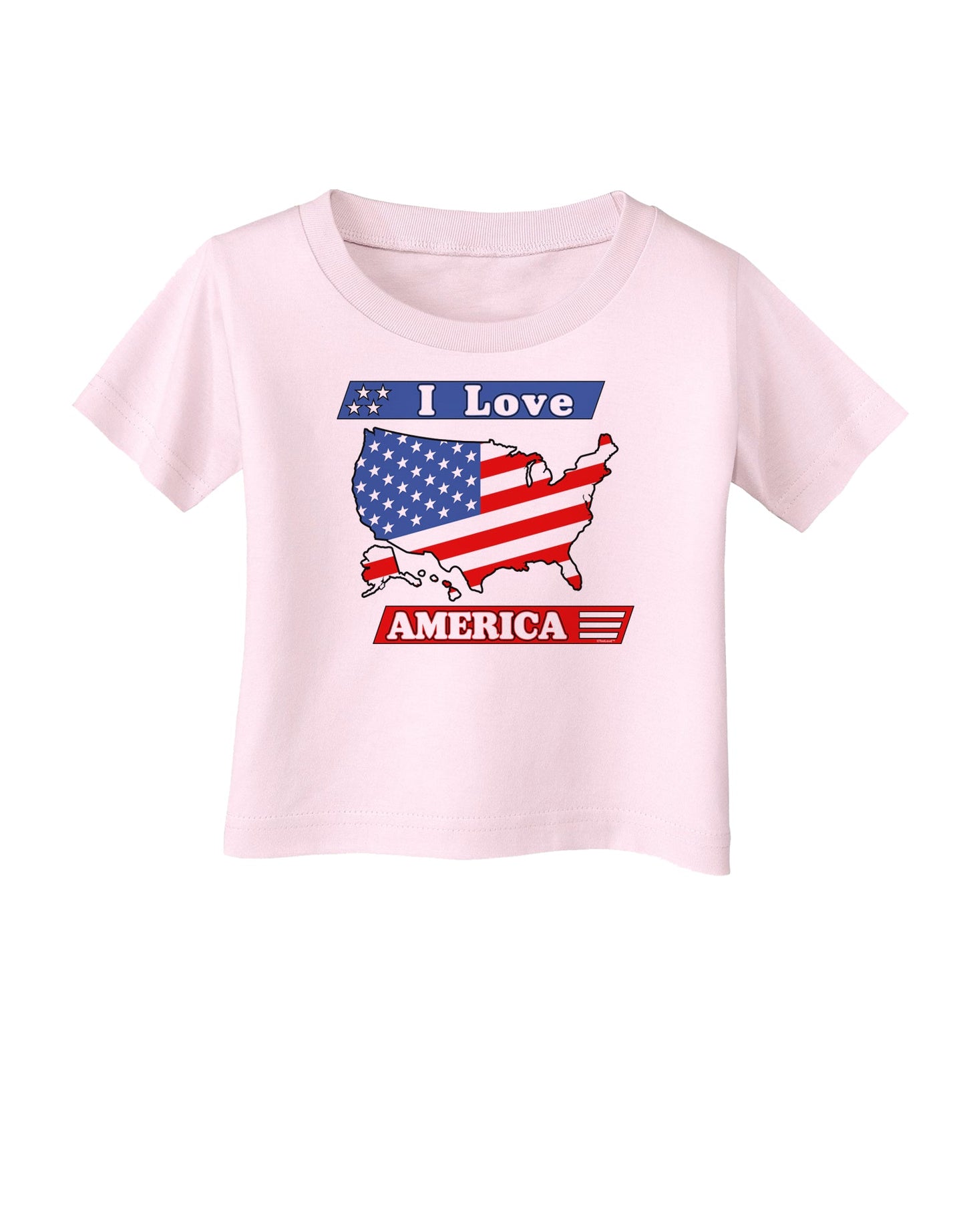 I Love America Infant T-Shirt-Infant T-Shirt-TooLoud-Light-Pink-06-Months-Davson Sales