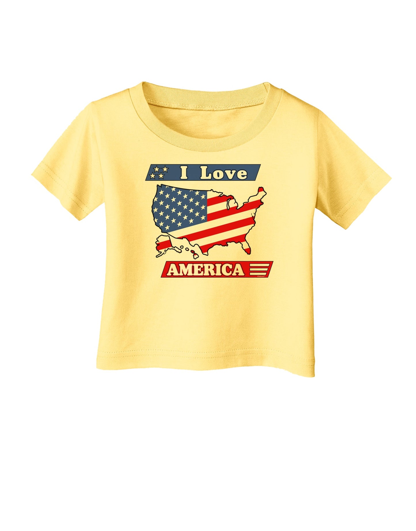 I Love America Infant T-Shirt-Infant T-Shirt-TooLoud-Daffodil-Yellow-06-Months-Davson Sales