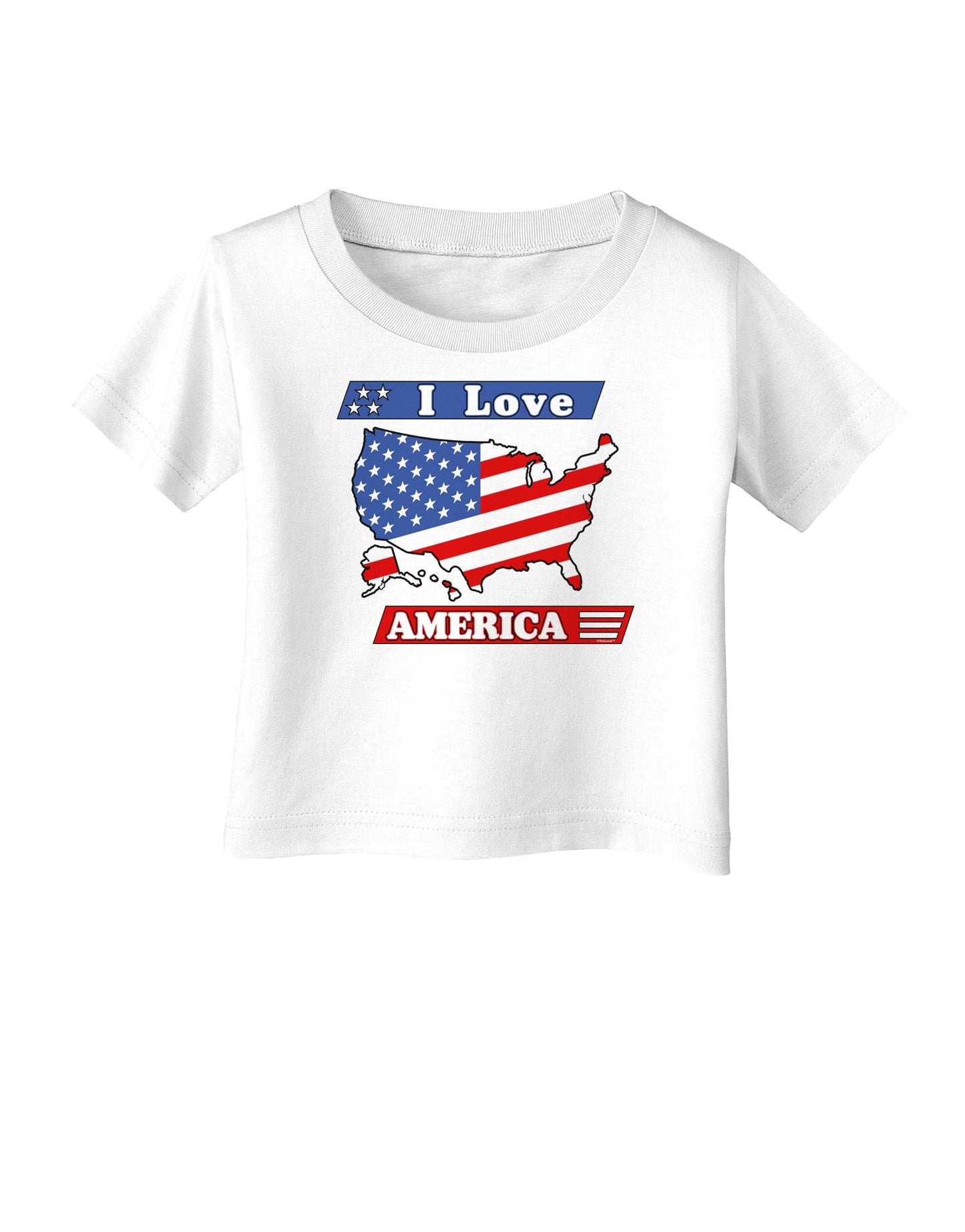 I Love America Infant T-Shirt-Infant T-Shirt-TooLoud-White-06-Months-Davson Sales