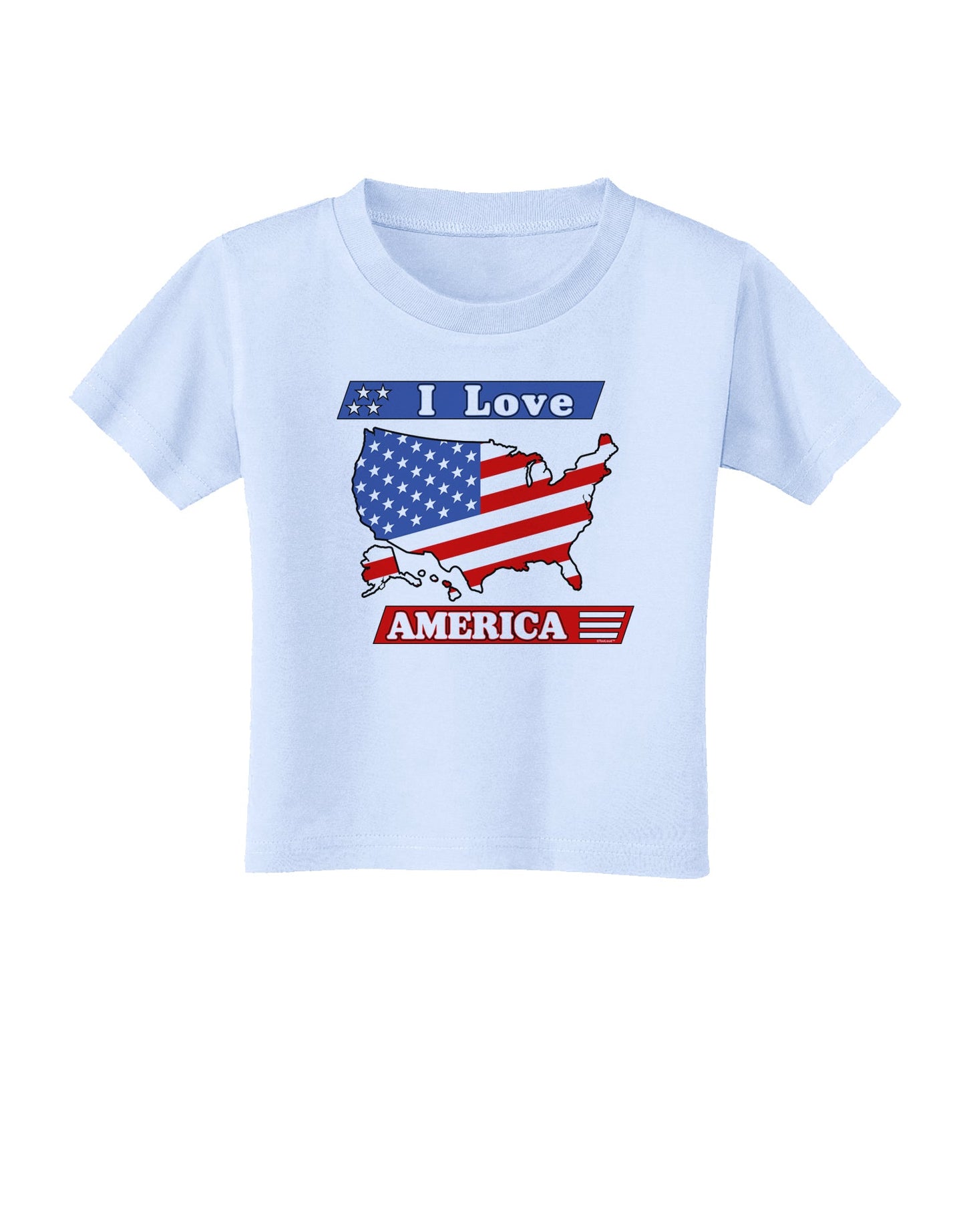 I Love America Toddler T-Shirt-Toddler T-Shirt-TooLoud-Light-Blue-2T-Davson Sales