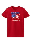 I Love America Womens Dark T-Shirt-TooLoud-Red-X-Small-Davson Sales