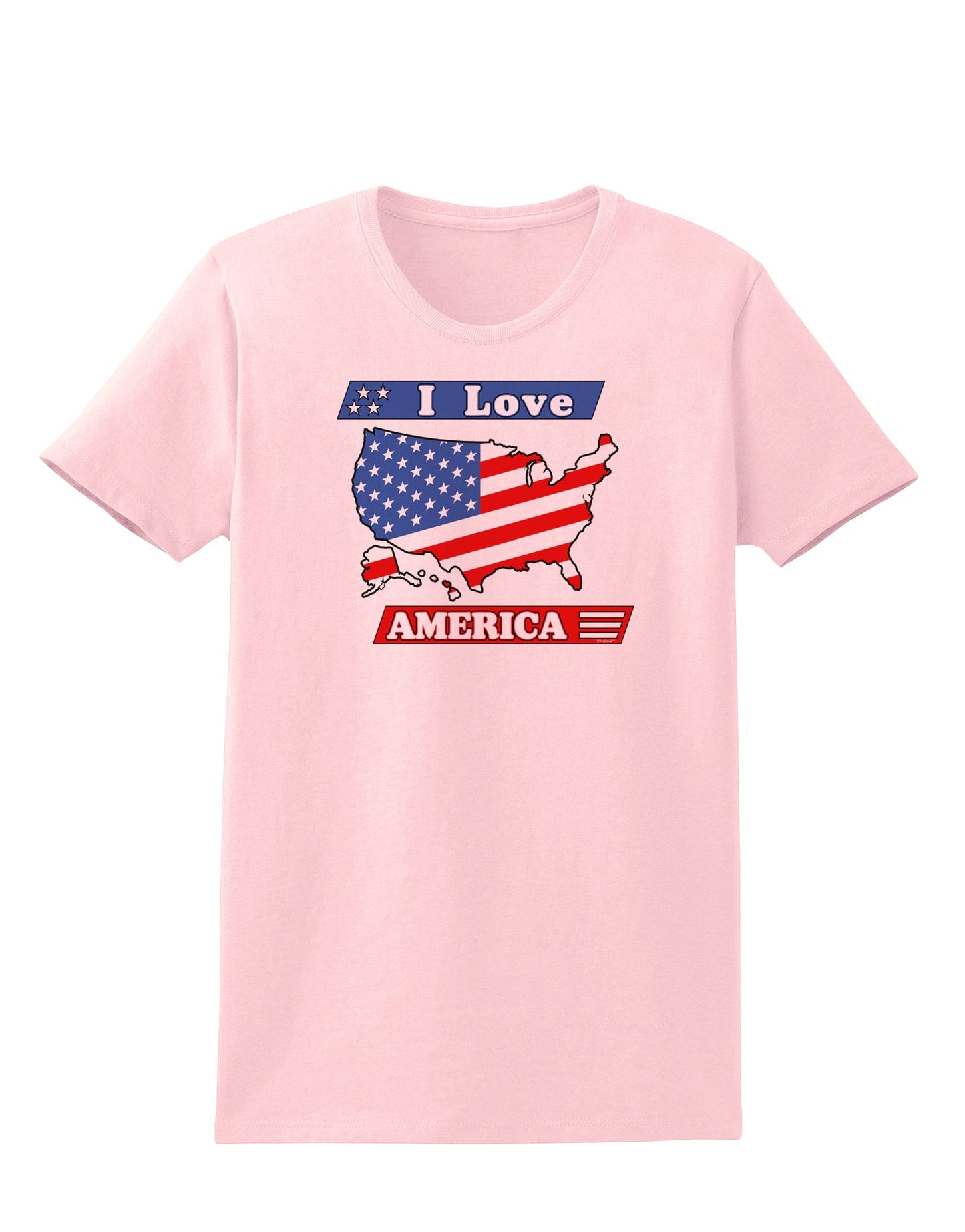 I Love America Womens T-Shirt-Womens T-Shirt-TooLoud-PalePink-X-Small-Davson Sales