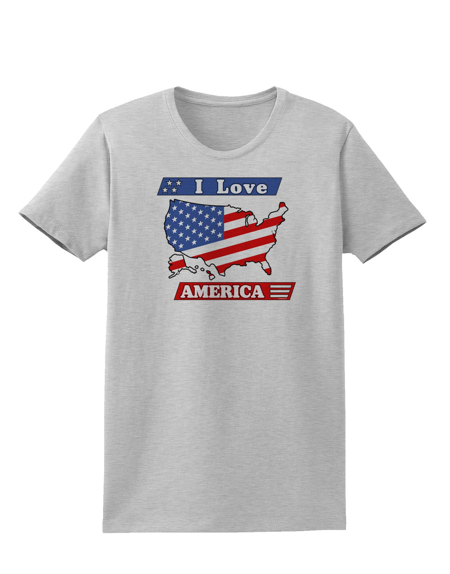 I Love America Womens T-Shirt-Womens T-Shirt-TooLoud-White-X-Small-Davson Sales