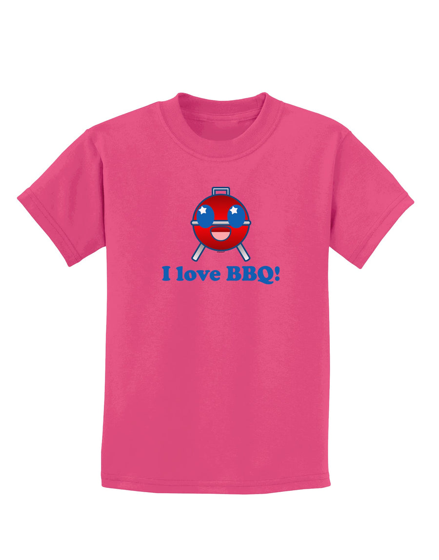 I Love BBQ Childrens Dark T-Shirt-Childrens T-Shirt-TooLoud-Black-X-Small-Davson Sales