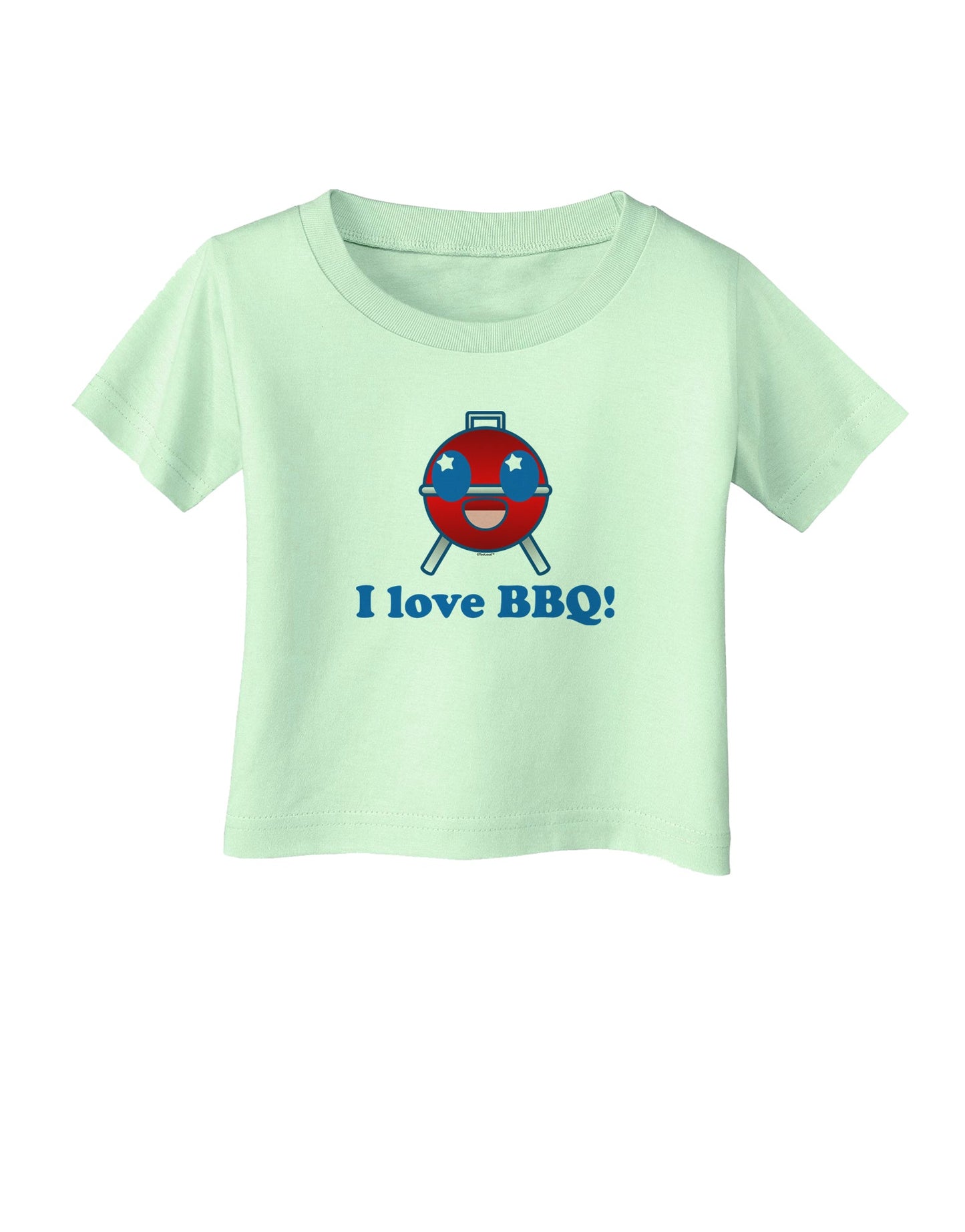 I Love BBQ Infant T-Shirt-Infant T-Shirt-TooLoud-Light-Green-06-Months-Davson Sales