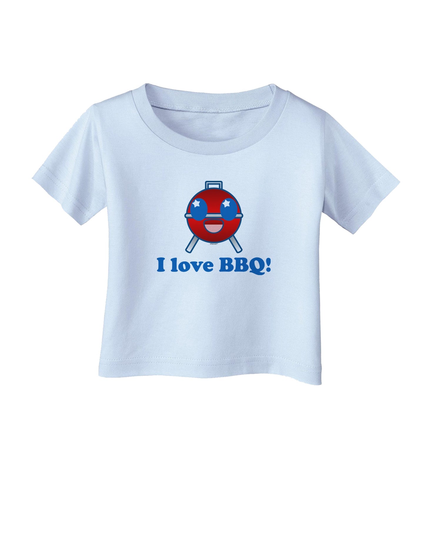 I Love BBQ Infant T-Shirt-Infant T-Shirt-TooLoud-Light-Blue-06-Months-Davson Sales