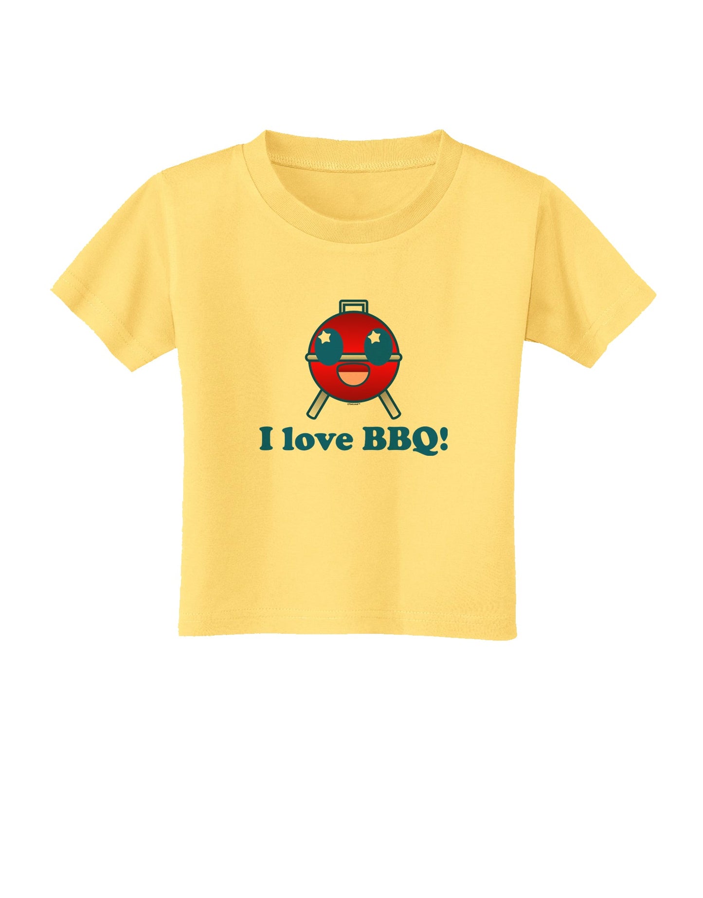 I Love BBQ Toddler T-Shirt-Toddler T-Shirt-TooLoud-Daffodil-Yellow-2T-Davson Sales