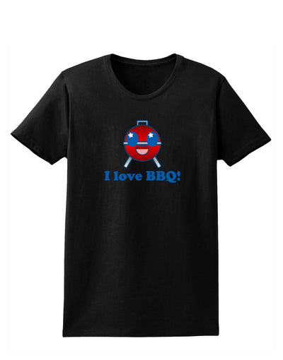 I Love BBQ Womens Dark T-Shirt-TooLoud-Black-X-Small-Davson Sales