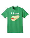 I Love Burritos - Funny Food Adult Dark T-Shirt-Mens T-Shirt-TooLoud-Kelly-Green-Small-Davson Sales