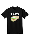 I Love Burritos - Funny Food Adult Dark T-Shirt-Mens T-Shirt-TooLoud-Black-Small-Davson Sales