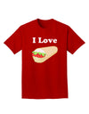 I Love Burritos - Funny Food Adult Dark T-Shirt-Mens T-Shirt-TooLoud-Red-Small-Davson Sales